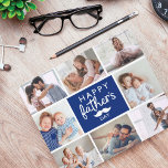 Happy Father's Day | Custom Photo Family Collage Mouse Pad<br><div class="desc">Show your amazing dad just how wonderful he is with our custom "Happy Father's Day" photo collage mouse pad. The design features "Happy Father's Day" designed in a fun stylish typographic with a fun moustache incorporated into the design. Customize with your own special family photos. It creates a truly unique...</div>