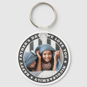 Happy Father's Day Custom Photo Keepsake Keychain