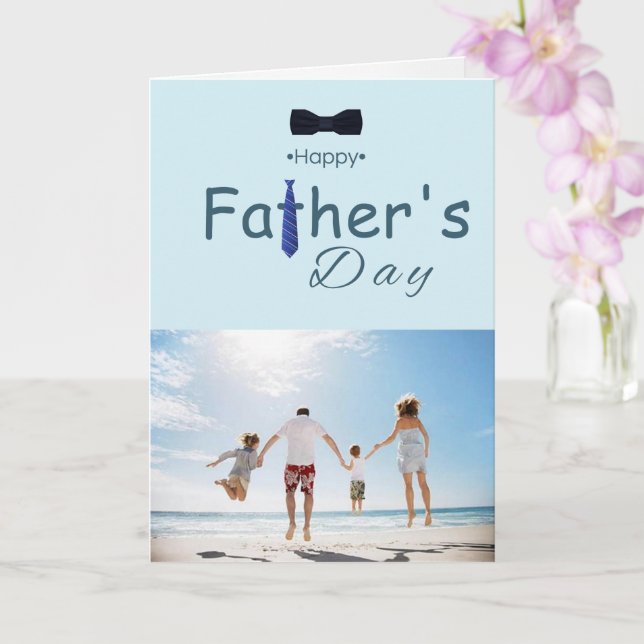 Happy fathers day Customisable Card (Orchid)
