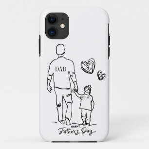 HAPPY FATHER'S DAY CUSTOMIZE NAME MINIMALIST iPhone 11 CASE