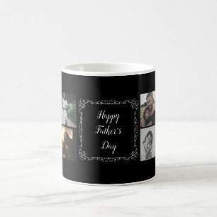 Happy Father's Day Customize Your Text And 8 Photo Coffee Mug
