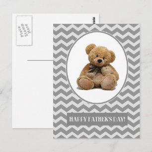 Happy Father's Day. Cute Teddy Bears Postcard