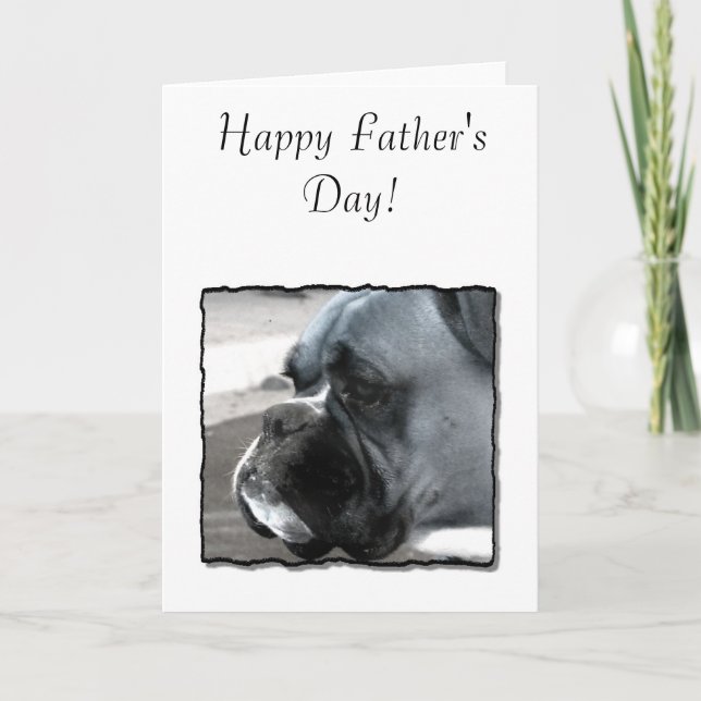 Happy Father's Day Dad Boxer Greeting Card (Front)
