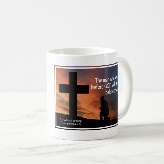 Happy Fathers Day DAD Christian Prayer Coffee Mug (Front Right)