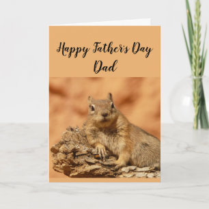 Happy Father's Day Dad Father Funny Squirrel Relax Card