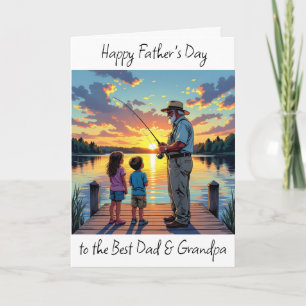 Happy Father's Day Dad & Grandpa Personalized  Card