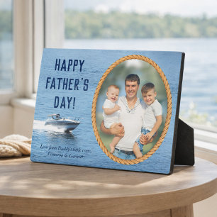 Happy Fathers Day Dad Personalized Photo Plaque