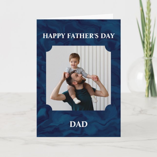 Happy Father's Day Dad Photo Custom Card (Front)