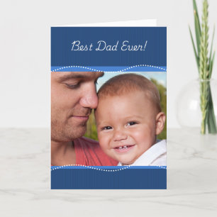 Happy Fathers Day Dad Photo Frame Best Dad Ever Holiday Card