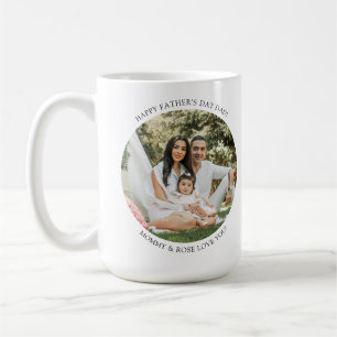 Happy Father's Day Dad Round Photo Simple Gift Coffee Mug
