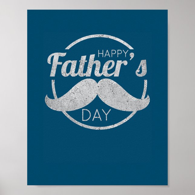 Happy Father's day Dad Vintage Retro Birthday Poster (Front)