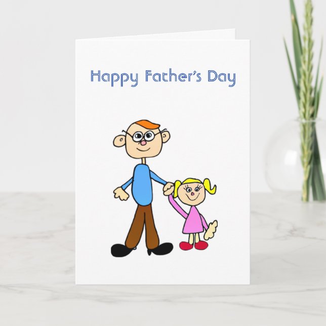 Happy Father's Day Dad with Daughter Card (Front)