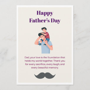 Happy Father's Day Dad Your Love Is Foundation Card
