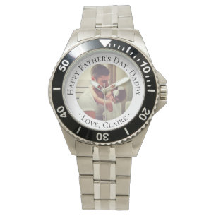 Happy Father's Day Daddy Custom Photo Gift Watch