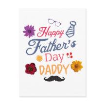 Happy Father's Day Daddy Nice Doodle Design