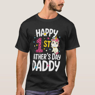 Happy Father's Day Daddy Unicorn Daughter Dad Todd T-Shirt