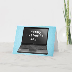 Happy Fathers Day Dads Laptop Card