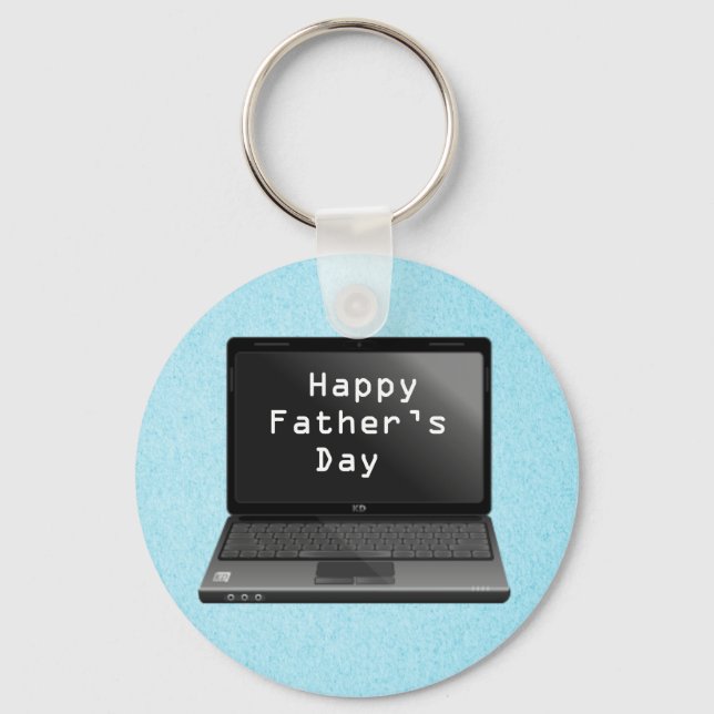 Happy Fathers Day Dads Laptop Keychain (Front)