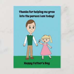 Happy Fathers Day Day from Daughter Personalize Postcard
