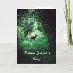 "Happy Father's Day" Deer in woods Card