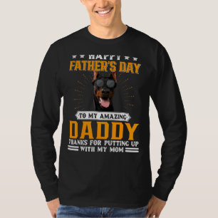 Happy Father's Day Doberman Dog Dad  For Men T-Shirt