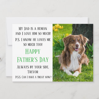 Happy Father's Day Dog Dad Customizable Card