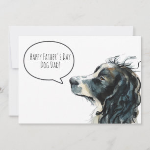 Happy Father's Day Dog Dad Springer Spaniel Custom Holiday Card