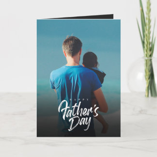 Happy Father's Day Elegant Custom Photo , Dad love Card