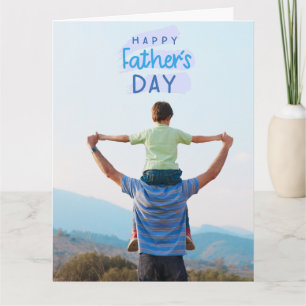 Happy Father's Day Elegant Custom Photo , Dad love Card