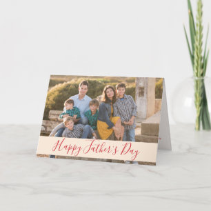 Happy Father's Day Family Photo Card
