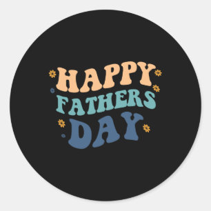 Happy Fathers Day Father's Day From Son Daughter  Classic Round Sticker