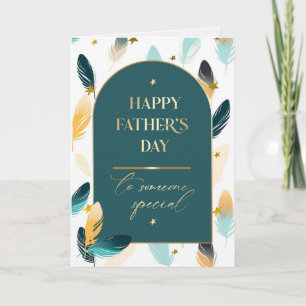 Happy Father's Day. Feather Pattern Card