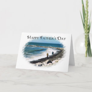 Happy Father's Day-Fishing by the Sea Card