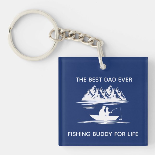 Happy Father's Day Fishing   Keychain (Front)