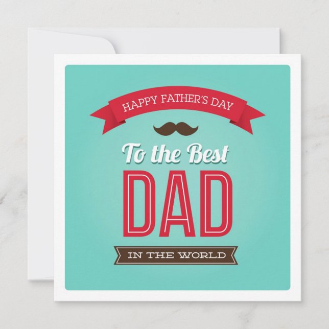Happy Father's Day Flat Card (Front)