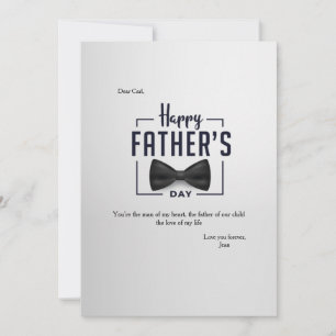 Happy Father's Day Formal Photo Flat Holiday Card
