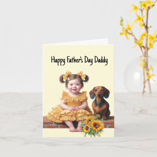 Happy Father's Day from Daughter Card (Yellow Flower)