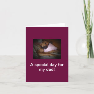 happy fathers day from dog card