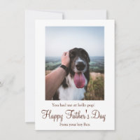 Happy Fathers Day From Dog Custom Dog Photo