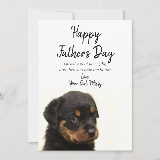 Happy Father's Day From New Puppy Holiday Card (Front)