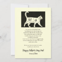 Happy Fathers Day From The Cat Funny