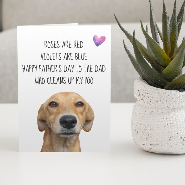Happy Father's Day From the Dog Cute Funny Card (Creator Uploaded)