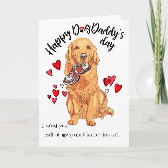 Happy Father's Day from your Golden Retriever Card (Front)
