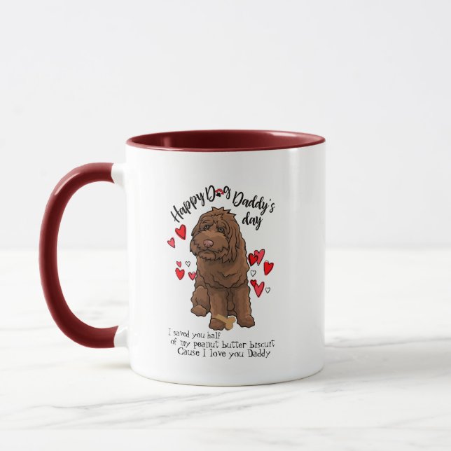 Happy Father's Day from your Labradoodle Dog Mug (Left)