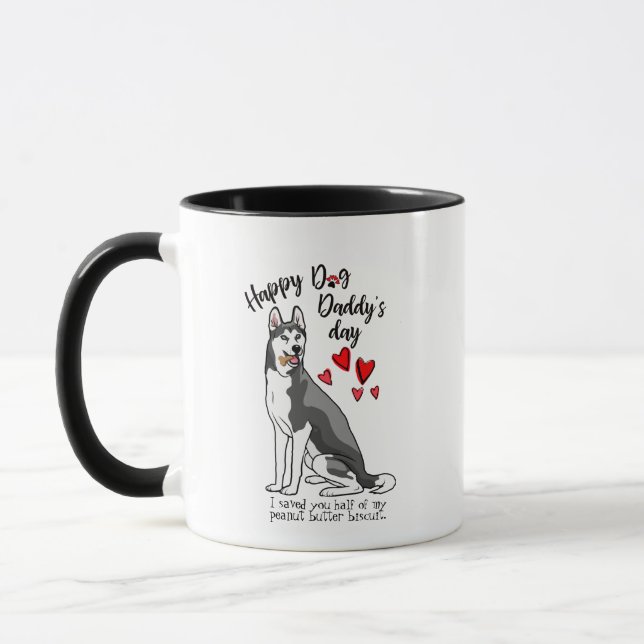 Happy Father's Day from your Siberian Husky Dog Mug (Left)