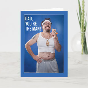 Happy Father's Day Funny Guy With Cigar Laughing  Holiday Card
