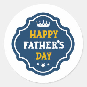 Happy fathers day gift classic round sticker
