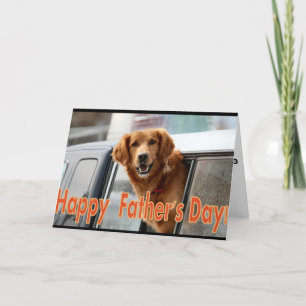 Happy Father's Day Golden Retriever card