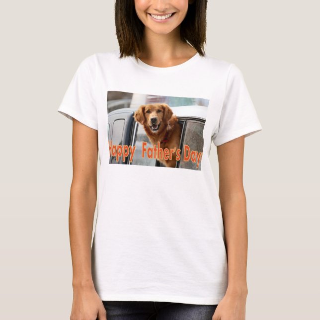 Happy Father's Day Golden Retriever Tee (Front)