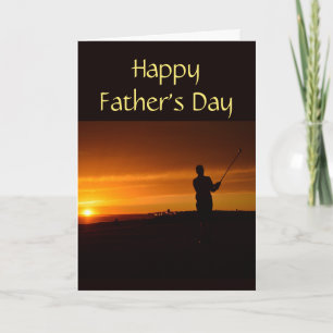 Happy Father's Day Golf Golfer Golfing Card